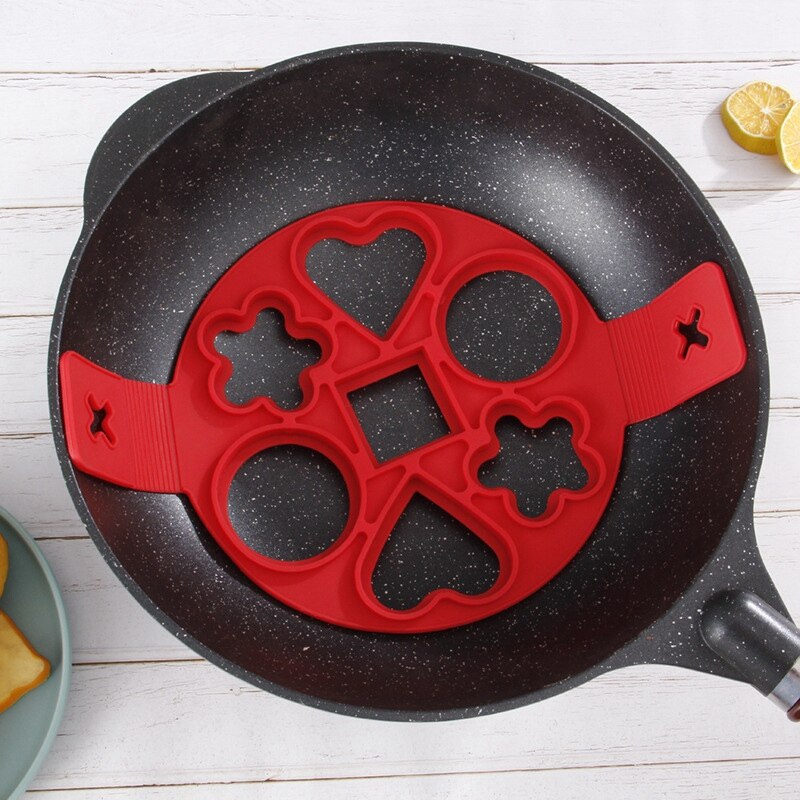 2-Piece Silicone Seven-Hole Pancake Maker Home Kitchen DIY Tool Multi-Function Omelette
