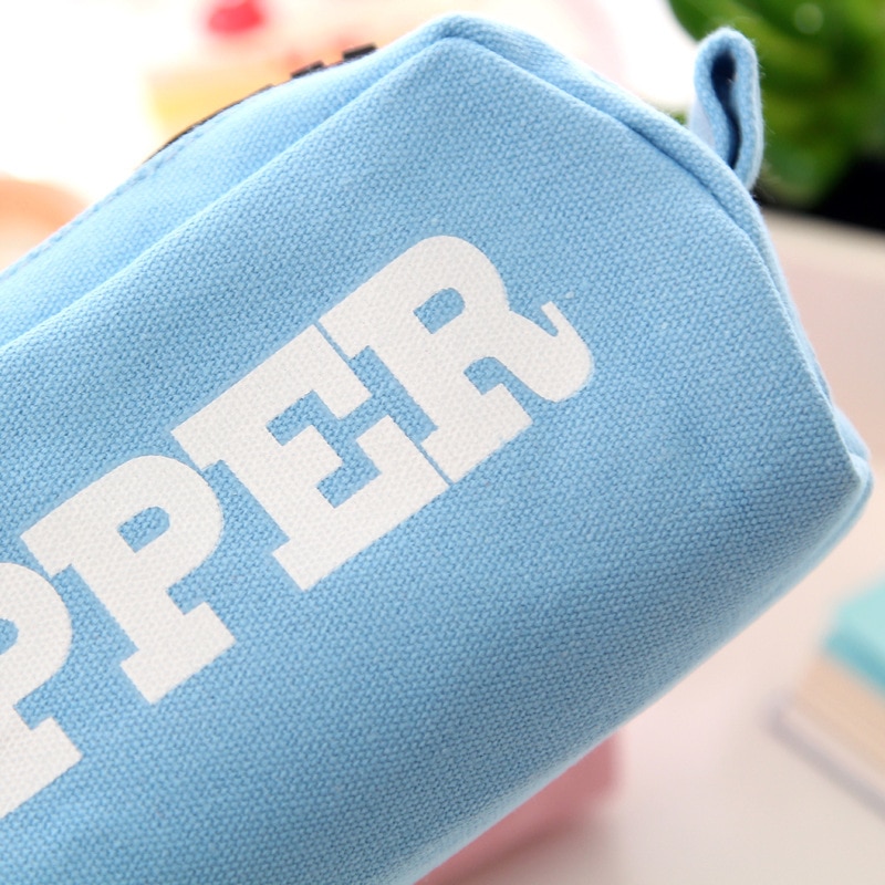 Duży zamek piórnik płótno zamek błyskawiczny szkolne pióro piórnik robić artykułów piśmienniczych organizator worek robić przechowywania piórnik materiały biurowe A6350