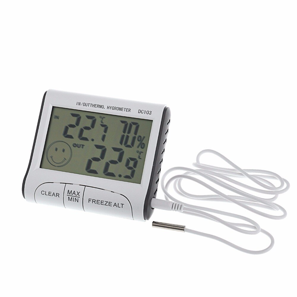 Digital LCD Outdoor Indoor Weather Thermometer Humidity Meter Tester Tools