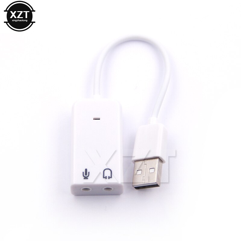 USB Sound Card Virtual 7.1 3D External USB Audio Adapter USB to Jack 3.5mm Earphone Microphone Speaker for Laptop Notebook PC