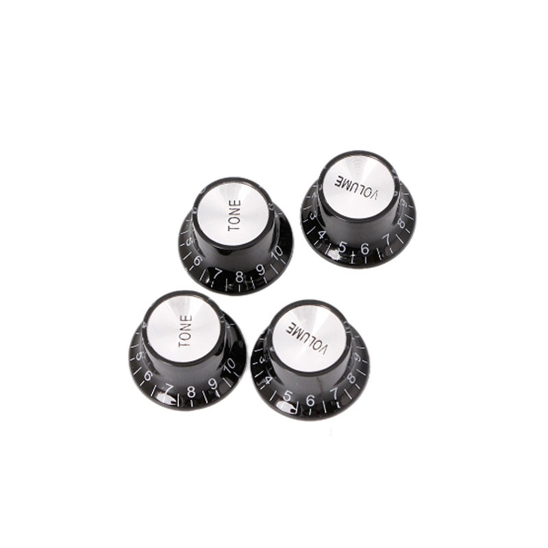2 tone 2 volumen knapper knapper guitar kontrol sølv hat klokke top potentiometer hætte til lp sg ki -5 u 87