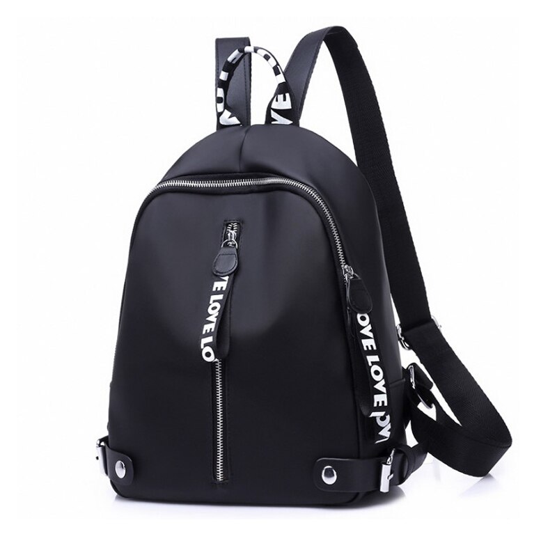 lässig Rucksack Frauen Schwarz Oxford Schule Taschen für Jugendliche Mädchen Wasserdichte Nylon Reise Rucksack Weiblichen: weiß