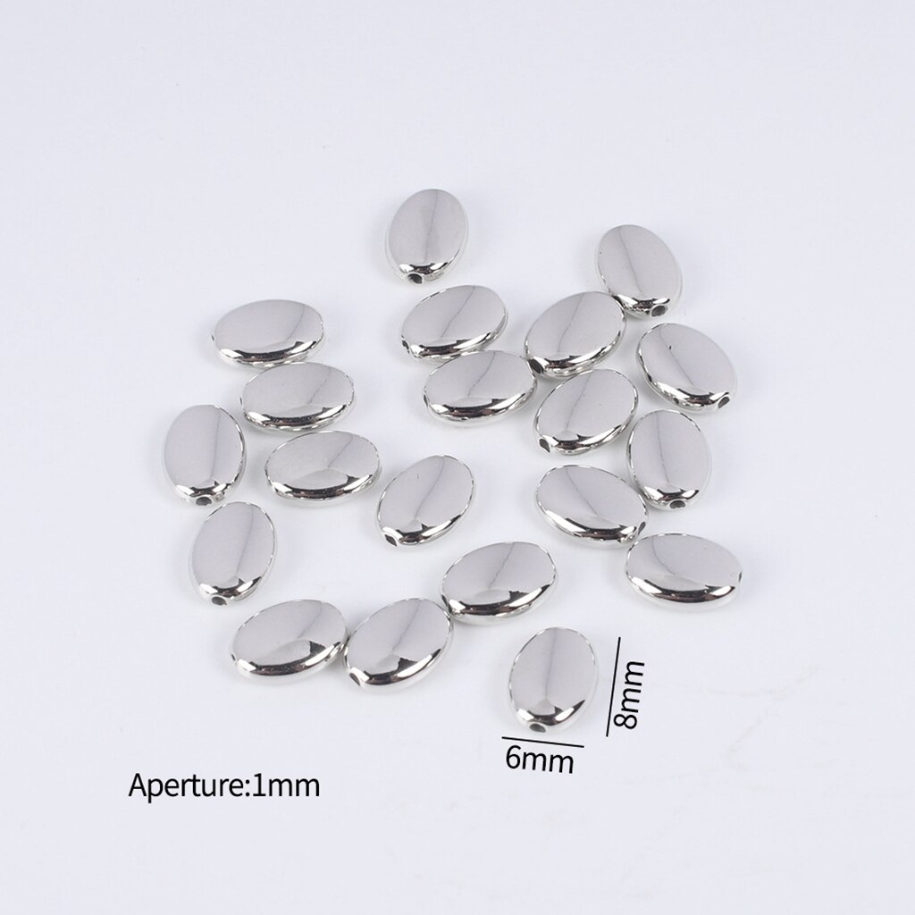 50-100Pcs/Lot 6-10mm Oval CCB Plastic Bead Spacers Diy Loose Charms Beads For Jewelry Making Supplies