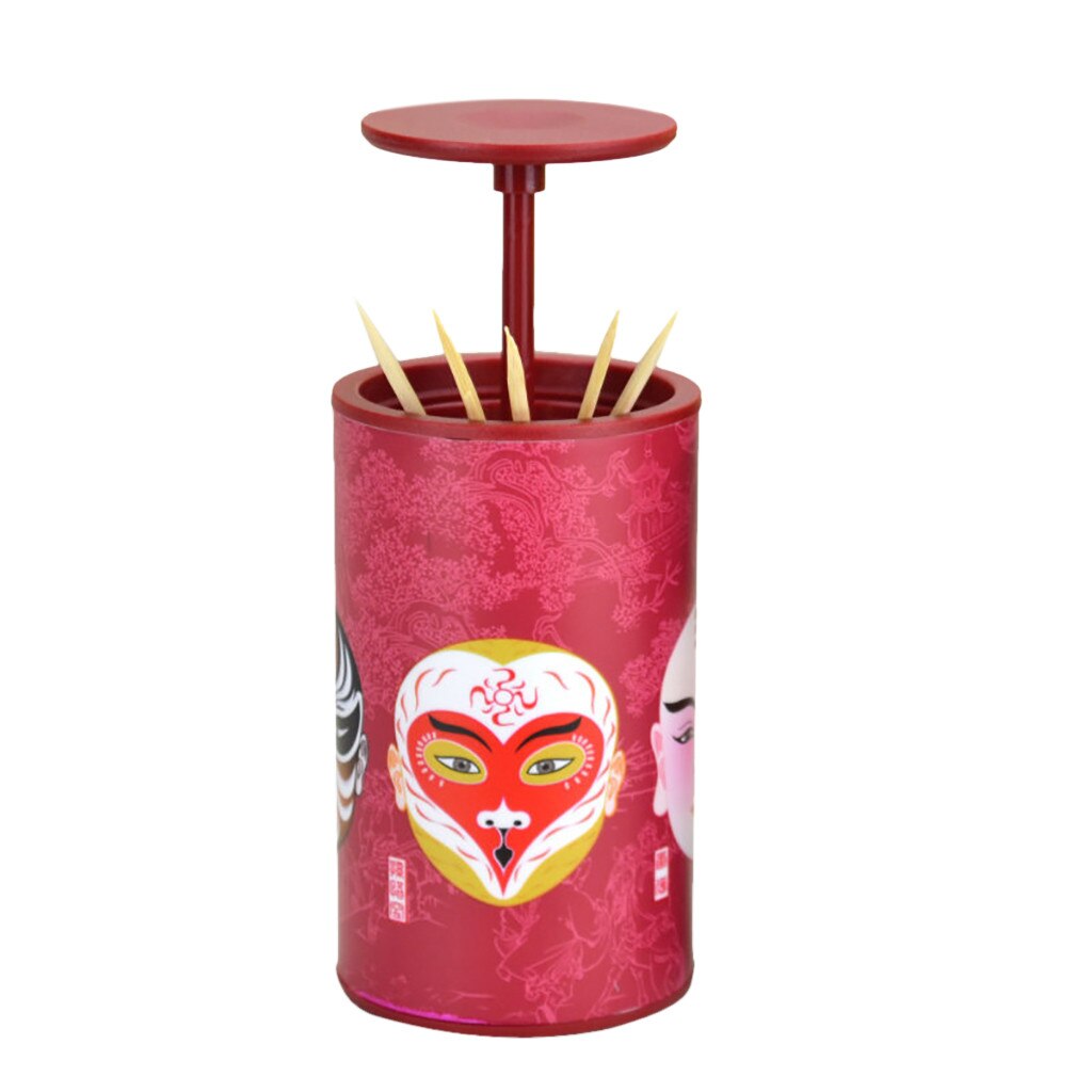 #40 Personality Automatic Pressing Toothpick Holder Portable For Home Dinner Room Restaurant Living Room Accessories: D