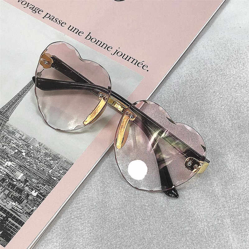 Baby Girl Sunglasses for Children Heart TR90 Black Pink Red Heart Sun Glasses for Kids Polarized Flexible: B