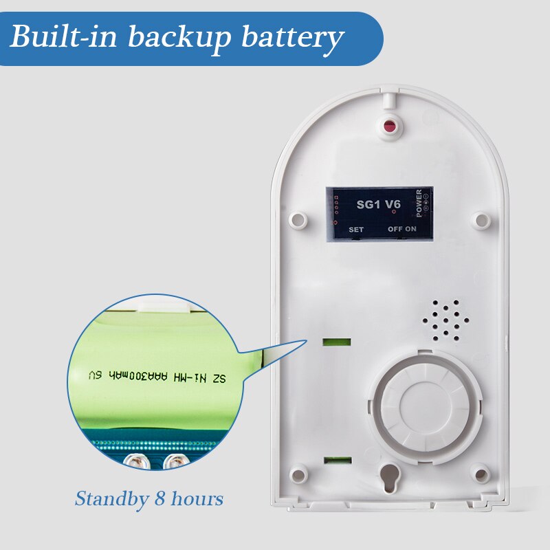 KERUI-Alarma con sirena para sistema de seguridad del hogar, dispositivo con sensor interior de trabajo y alerta inalámbrica e intermitente, tipo GSM, de 120 db, 433 Mhz, de , modelo J008