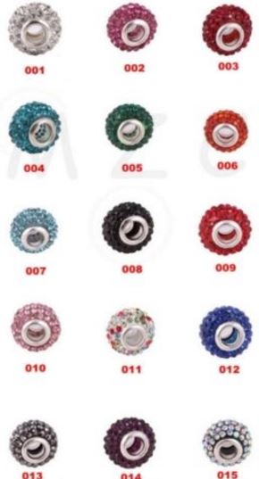 Mieszane białe gorące 14MM 50 sztuk/partia żywica Rhinestone posrebrzane rdzeń Big Hole kryształowe koraliki europejskie n4254 dopasowane bransoletki z charmsami.: Mixed random color