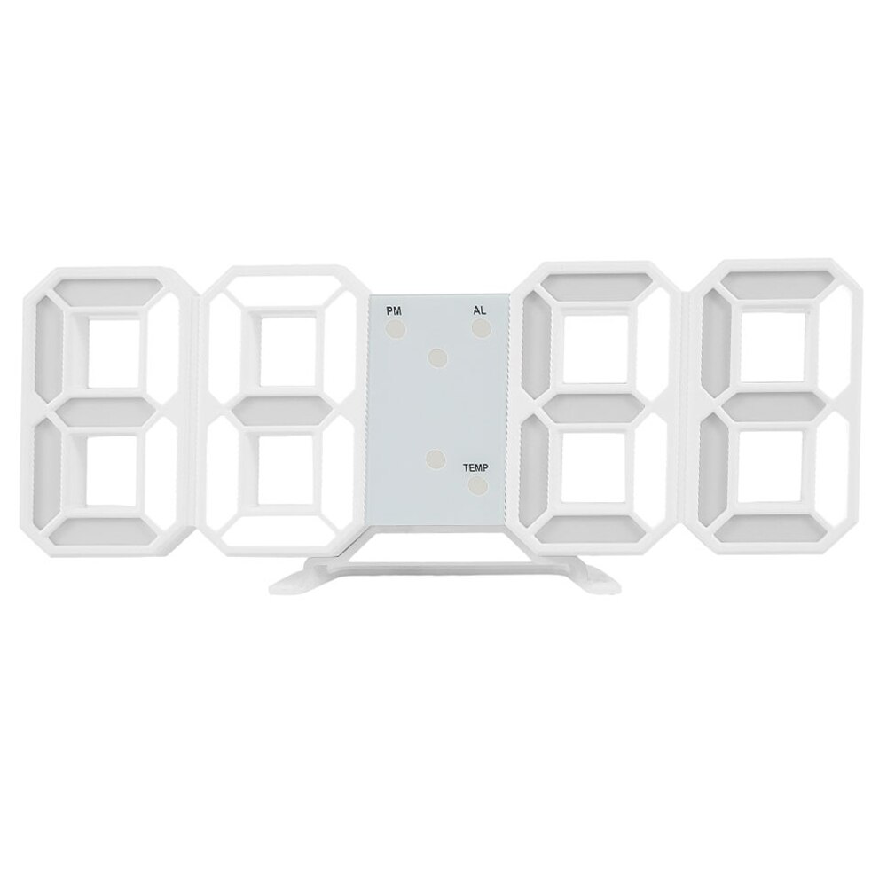 3D Wandklok Modern Stand Opknoping Led Digitale Klok Alarm Elektronische Dimmen Backlight Tafelklok Voor Kamer Home Decor: A