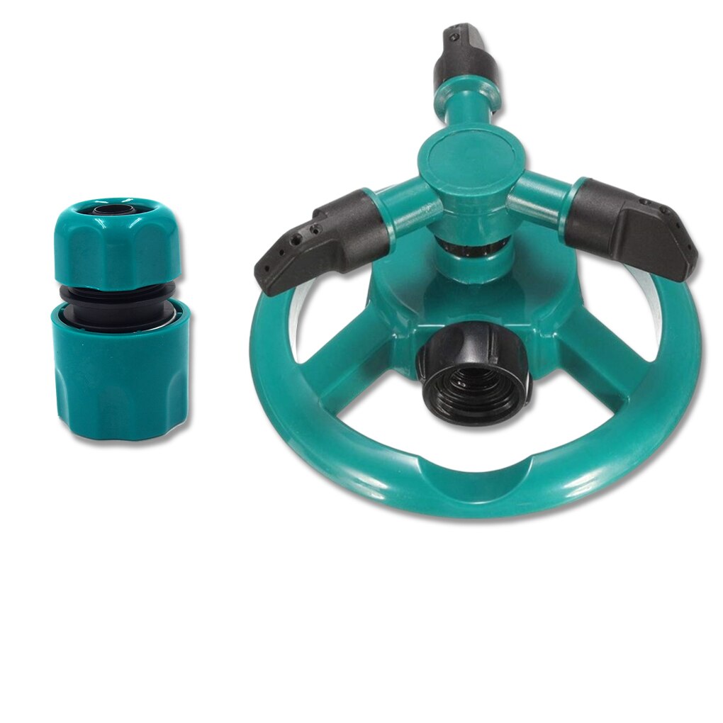 Garden Lawn Sprinkler 360° Automatic Rotating Water Sprinkler For Yard Lawn Water Gun Water Sprayer Gardening Tools Equipmen: A Green