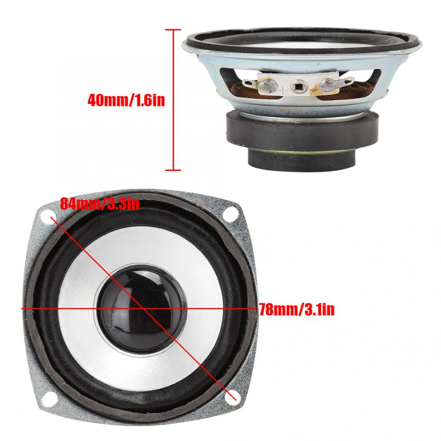 3-inch Speaker - 4 Ohm 15W High Sensitivity Full Range Dual Magnetic Audio Loudspeaker