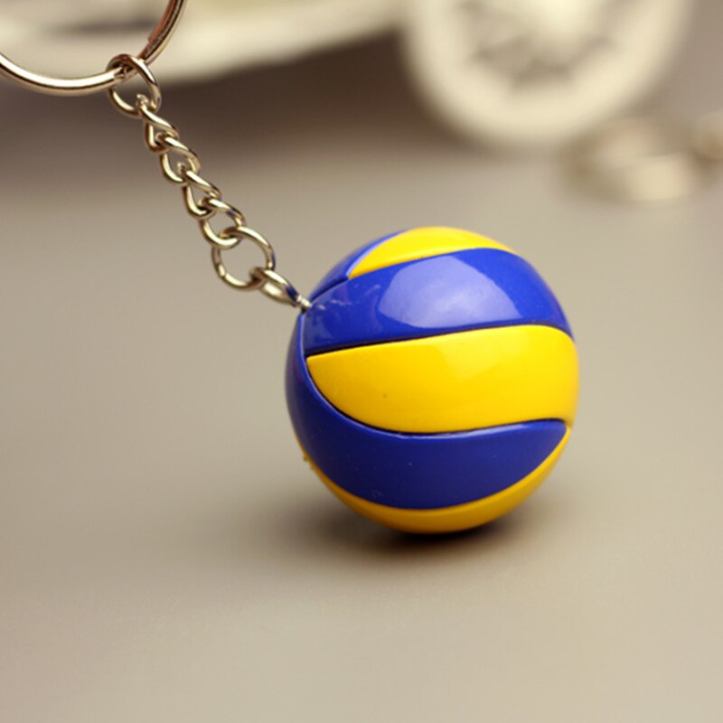 3d sport voetbal sleutelhangers souvenirs pu leren volleybal sleutelhanger voor mannen voetbalfans sleutelhanger hanger vriendje