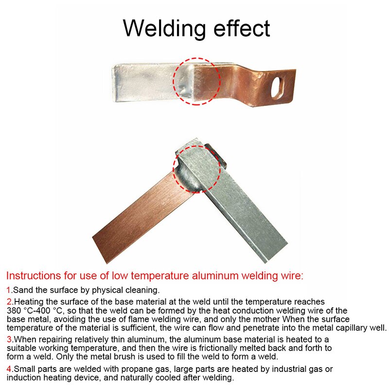 Low Temperature Easy Melt Aluminum Welding Rods Weld Bars Cored Wire Rod Solder for Soldering Aluminum (no Flux) Solder Powder