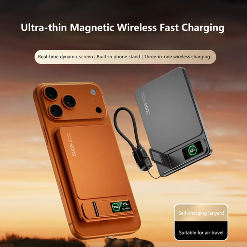 3-in-1 10000mAh Draadloze Magnetische Powerbank Draagbare Slanke Originele Batterij 20W Snelladen Voor iPhone 12-17 iWatch Airpod