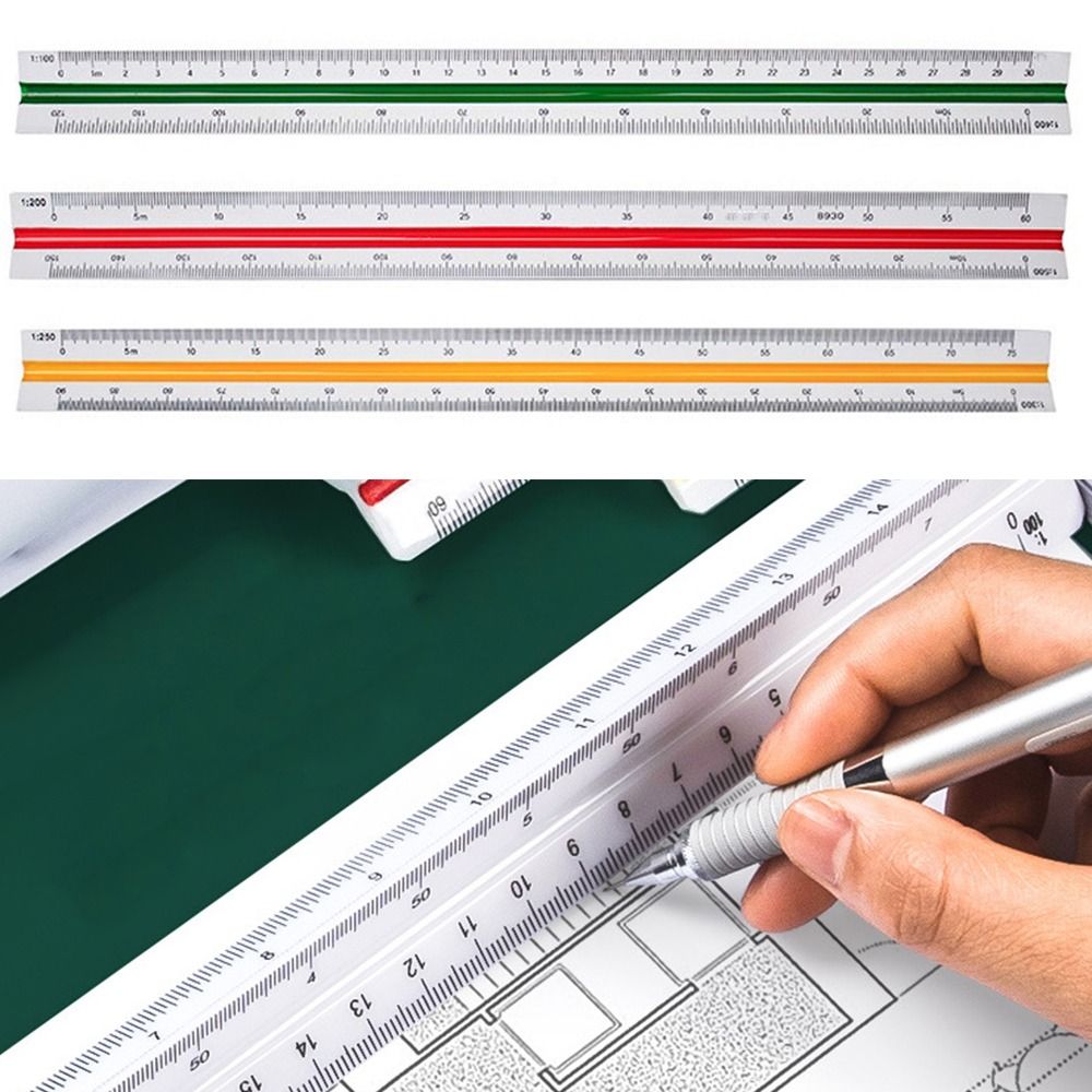 Multi-functional Triangular Scale Student Stationery Drafting Tool Pantograph Ruler Architect Engineer Technical Scale
