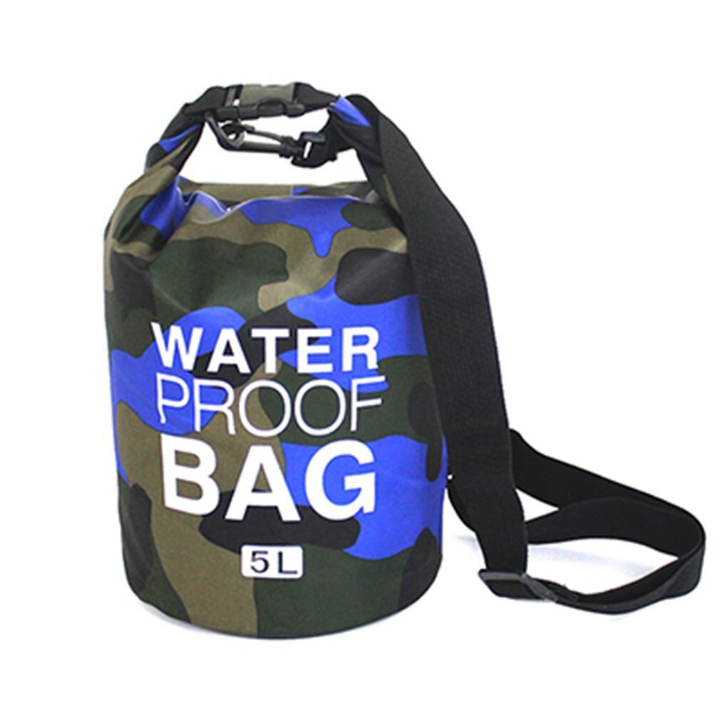 Bolsa de camuflaje para exteriores, portátil, para Rafting, buceo, bolsa de PVC, impermeable, plegable, bolsa de almacenamiento para natación, para senderismo en Río: Royal blue 5L