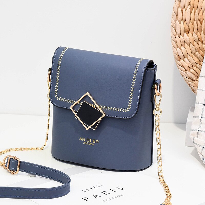 directe d'usine petit sac sac pour femmes internet populaire tout-match femmes bandoulière chaîne sac ins: Blue