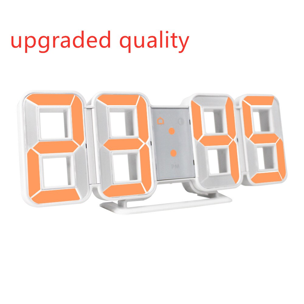 Zegar ścienny 3D doprowadziło duży czas kalendarz temperatura biurko stół Morden projekt cyfrowy zegarek automatyczne podświetlenie Dom dekoracje budziki: 3