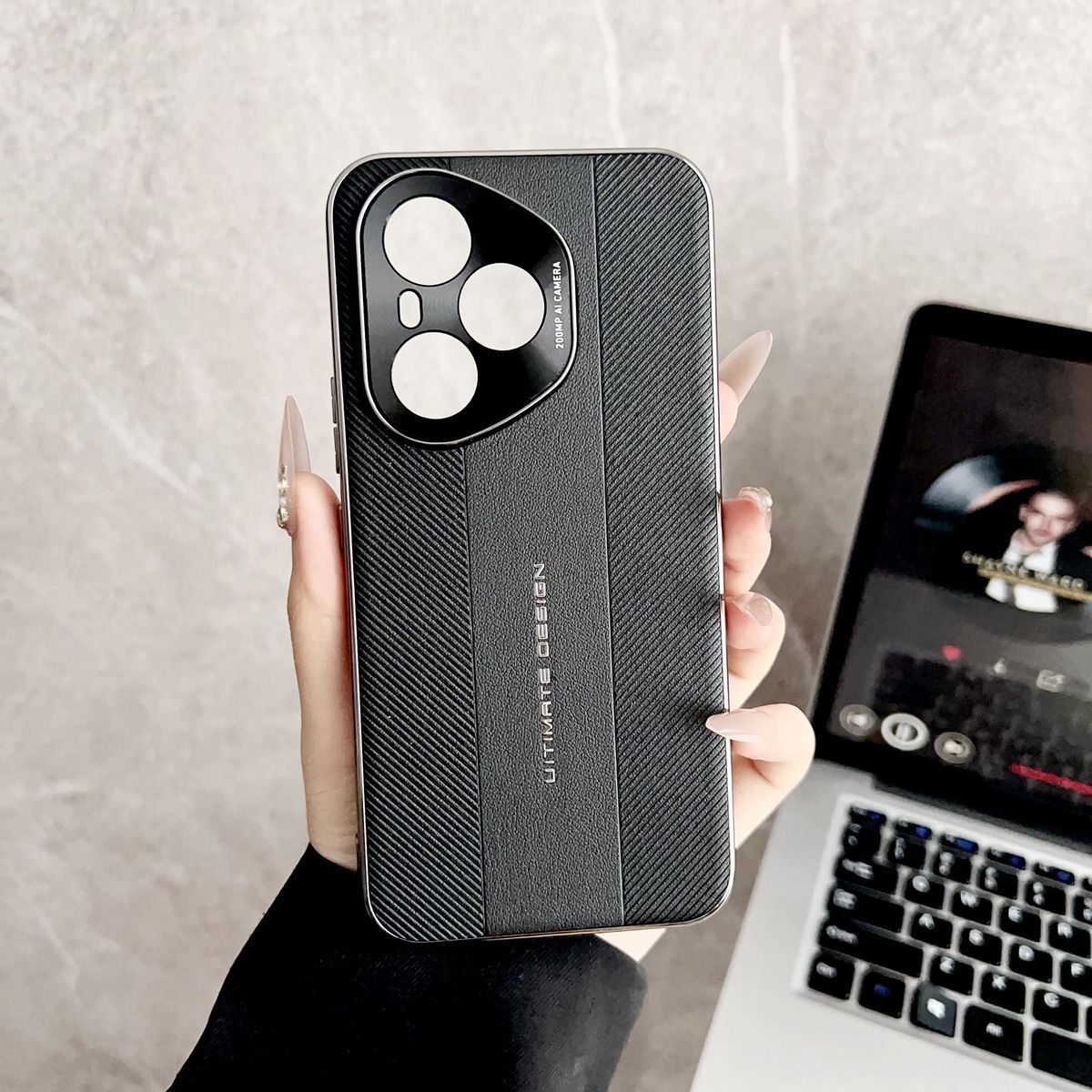 For Huawei Honor 400 Pro Case Luxury Plating Hard PU Protective Back Cover Case For Huawei Honor 400 400Pro Phone Shell: Beige / Honor 400 (Global)