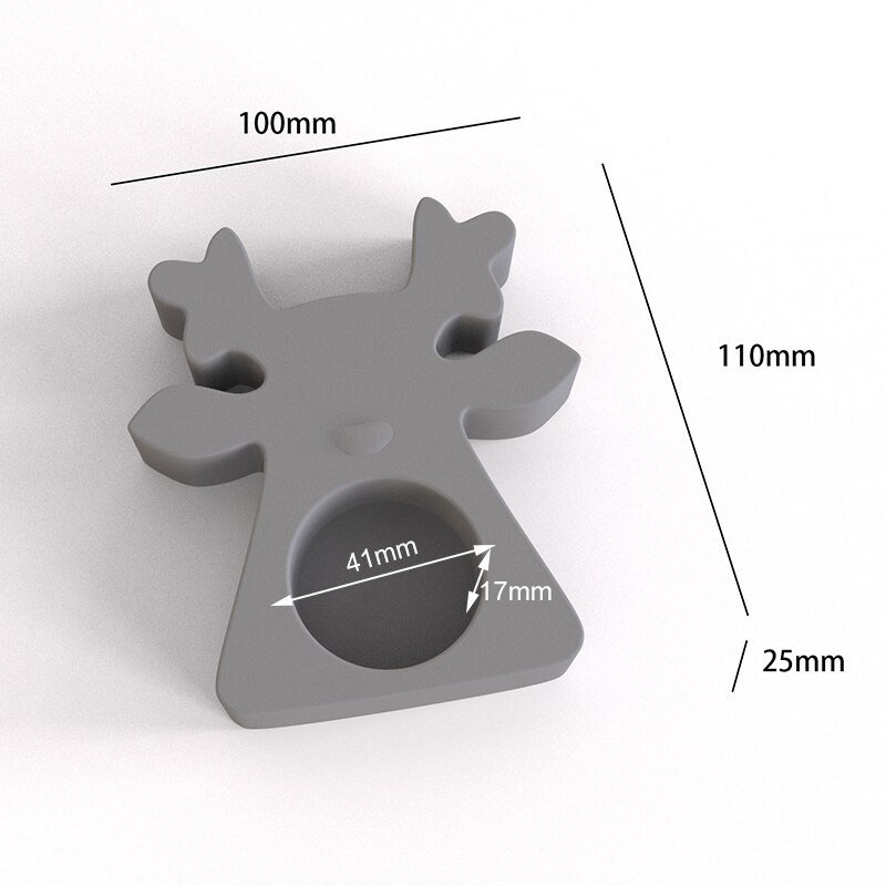 Silicone Mould Voor Kaars Houder Mooie Fawn Kerst Beton Kandelaar Siliconen Mallen: Licht Groen