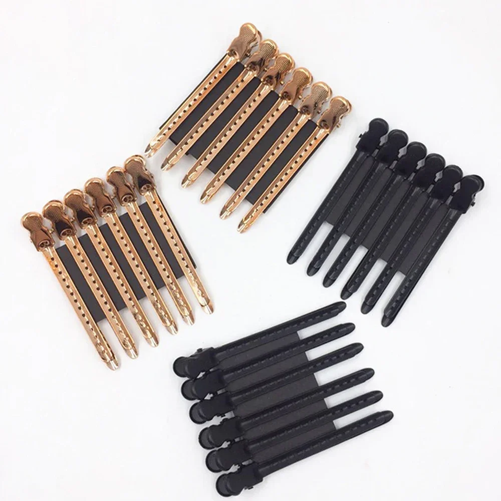 12pcs Alligator Hair Clips Hairdressing Clamps Steel Hairpins Hair Claw Barber For Curly Hair Style Partition Clips