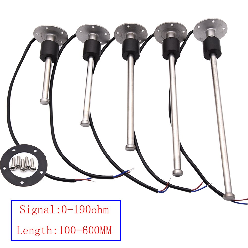 2 In 1 LCD Fuel Gauge Voltmeter with Fuel Float Sensor 0-190ohm for 12V Car Truck Motorcycle Oil Tank Level Sensor 100-600MM