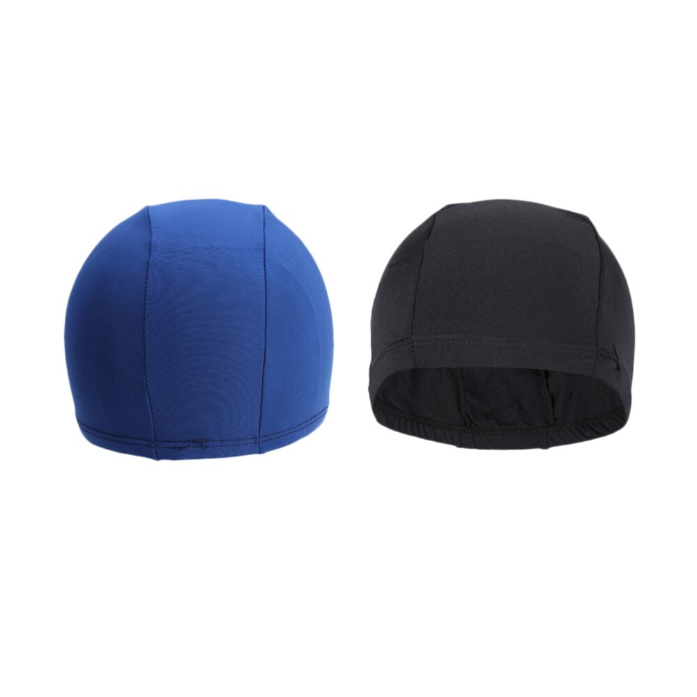 2pcs Stretchable Simple Polyester Swim Caps Unisex Swimming Cap Comfortable Fit Swimming Caps Shower Caps for Adults