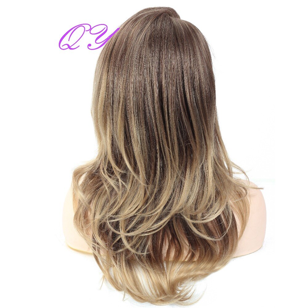 Synthetic Lace Women Wigs Long Natural Brown Ombre Linen for Women's Hair Wigs Hairstyle Daily Wear Woman Wig