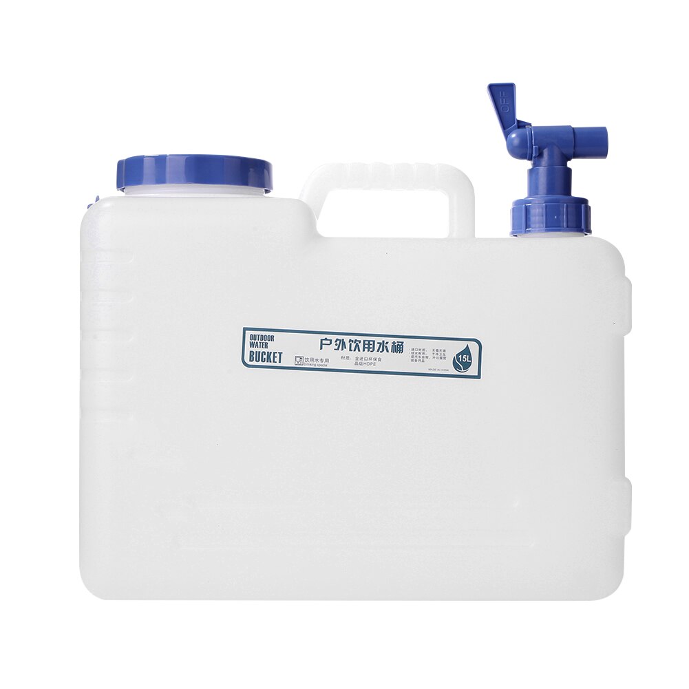 10l/15l Outdoor Portable Water Container 2 Handles for Camping Hiking Picnic Driving Water Tank with Facuet for Drinking Washing: 15L