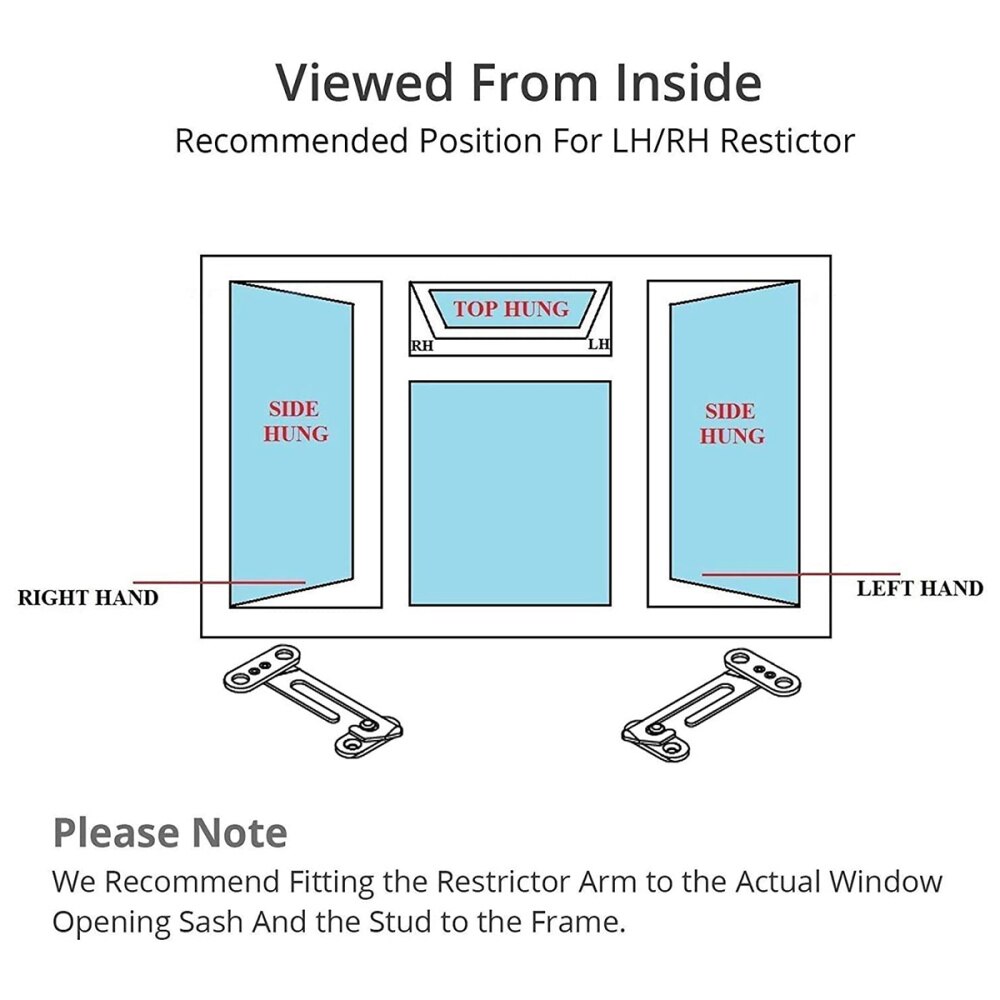 1 Set Window Restrictor Strong Sturdy Durable Steel Window Lock Sliding Window Hook Window Restrictor for Home