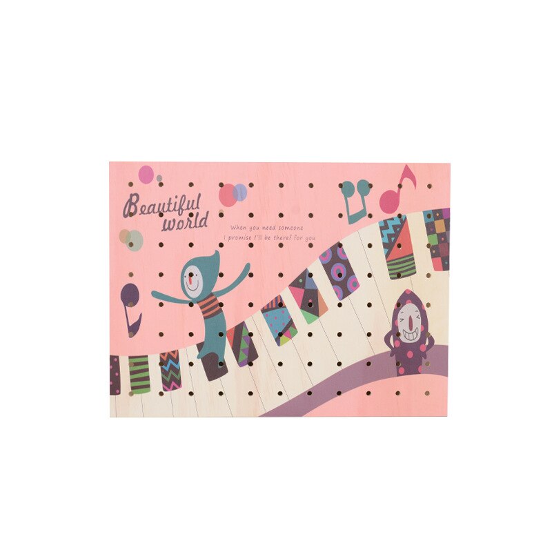 Nordic Wood Wall Hangings Kids Room Decoration Hooks Coat Rack Wall Hanger Cute Wooden Letter Key Holder Home Decor Accessories: 39.8x29.8CM / A