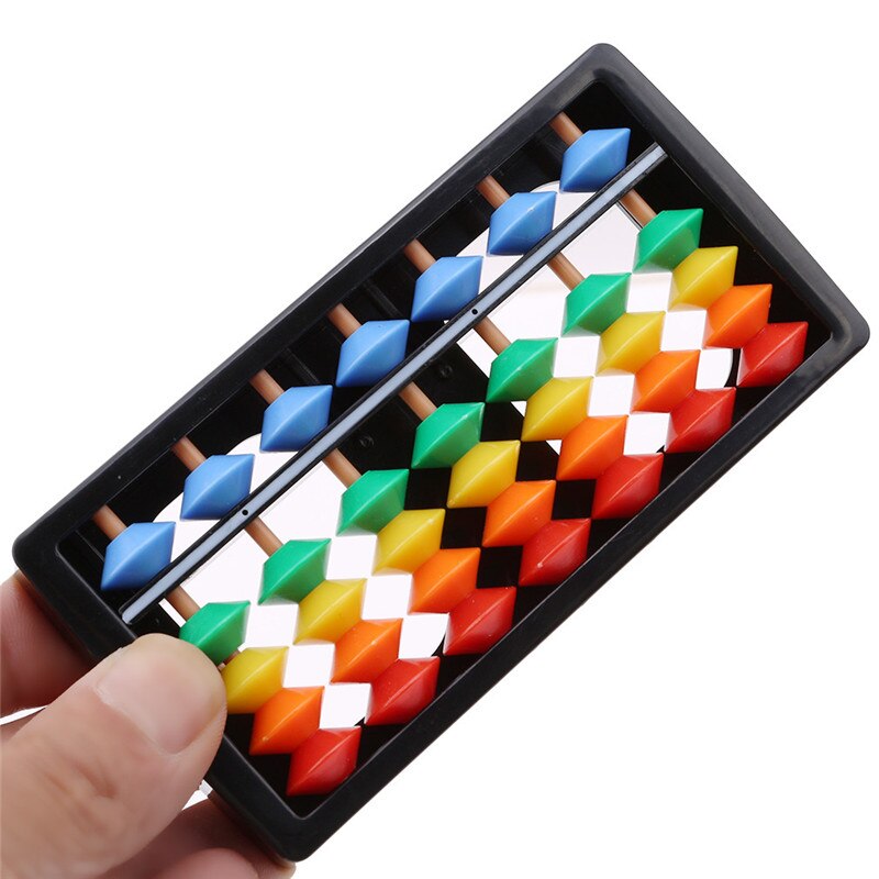 Plastic Abacus Arithmetic Soroban 7 Digits Kids Maths Calculating Tools Chinese Abacus Toys Abacus Educational Small Size 12x6cm
