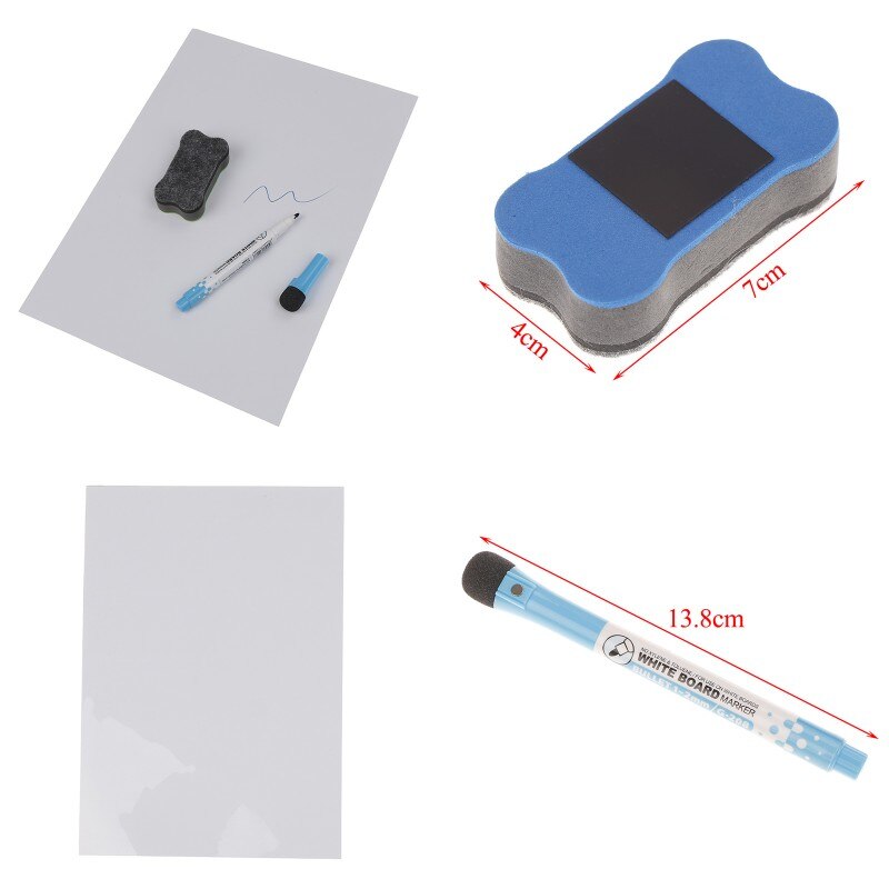 1 pièces stylo marqueur magnétique tableau blanc gomme marqueur A4 rappel réfrigérateur tableau blanc magnétique famille tableau d'affichage bureau mémo enfant