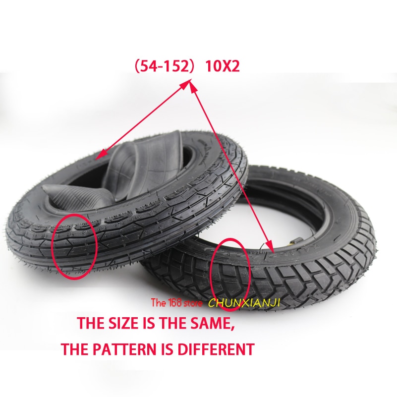 10x2(54-152) inch Rubber Tire with Inner tube 10*2(54-152) tire for electric scooter bike Refit Motorcycle parts