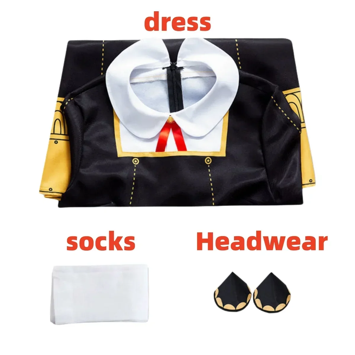 Anya Forger Cosplay Costume Anime Spy Family Toddler Childrens Clothing Anya Cospla Kawaii Black Dress Party Wig Halloween Women