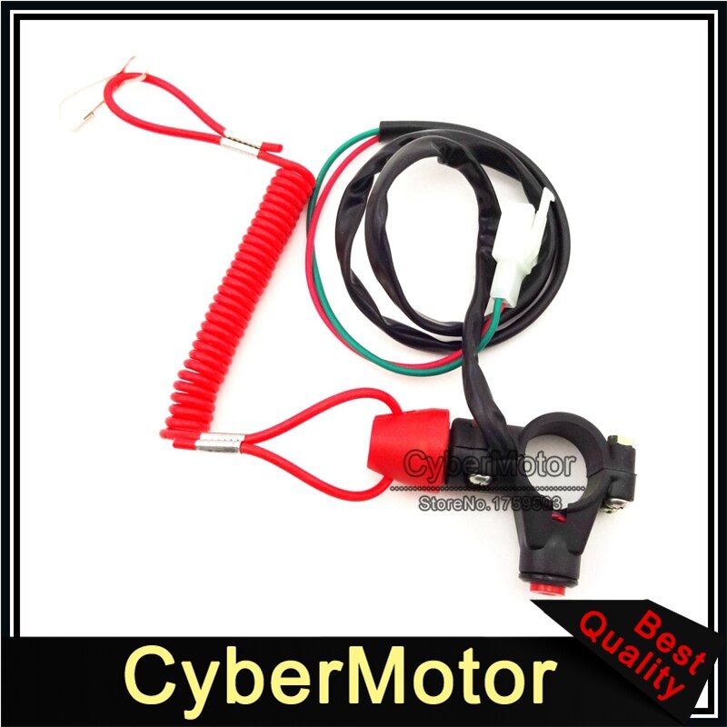 Off Tether Safety Stop Kill Switch Push Button For 2 Stroke Mini Moto Dirt ATV Quad 4 Wheeler Minimoto Pocket Bike