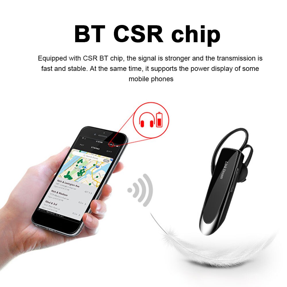 Link Dream LC-B41 Bluetooth Hoofdtelefoon Draadloze BT4.1 Business Headset Mini Smart Koptelefoon Handsfree Met Microfoon Voor Iphone Xiaomi