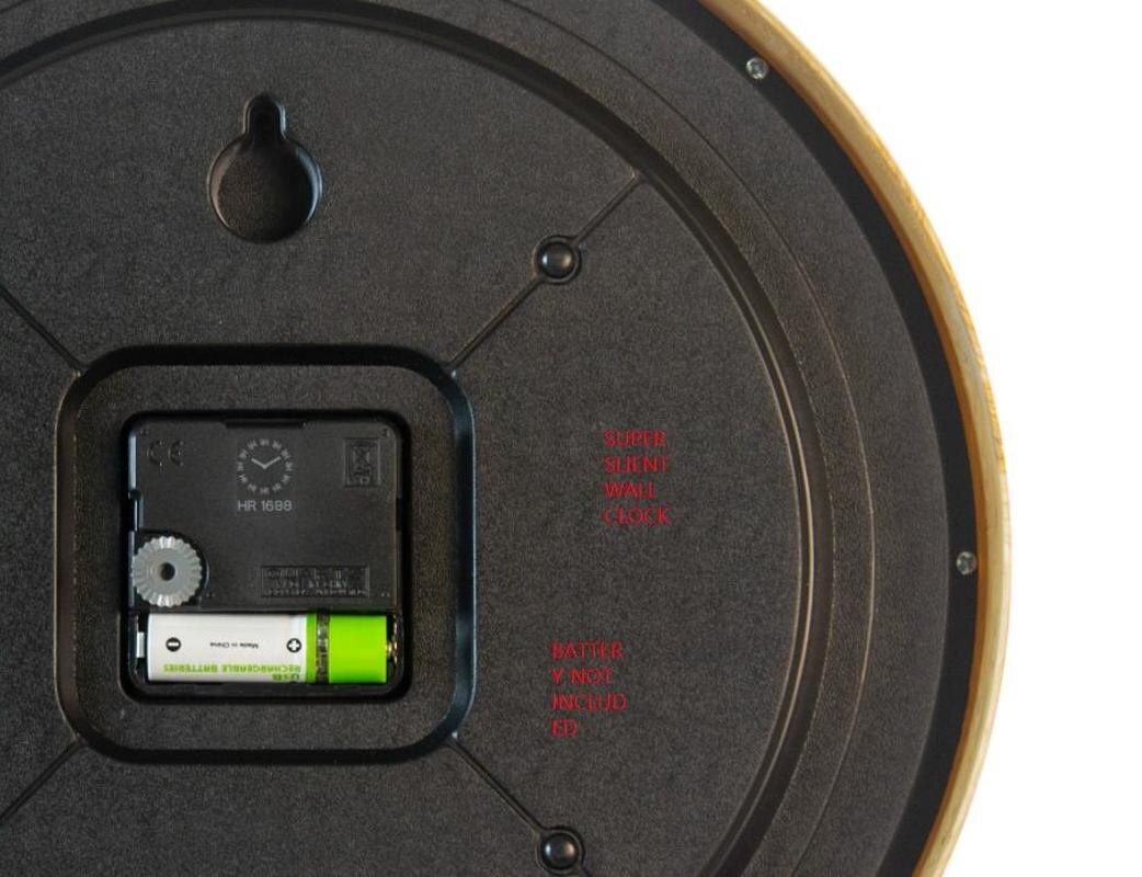 24 Hour Dial 12 Inches Step Modern Decorative Round Wall clock