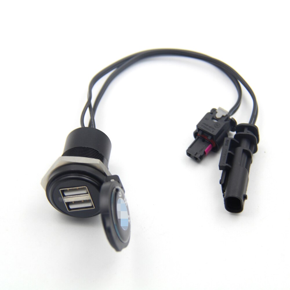 Para BMW R1200GS R1200RT ADV R1250GS 4.2A interfaz USB Dual Puerto adaptador de cargador de pantalla Digital