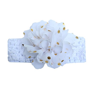 Pailletten Grote Bloemen Elasticiteit Brede Baby Hoofdband 12 Kleuren Haar Accessoires Kinderen Stamping Chiffon Haarband: E