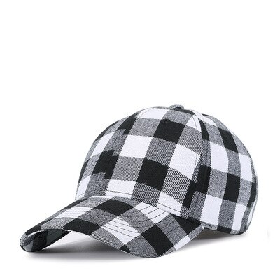 Red Plaid Men's Baseball Cap Snapback Bones Cap male Gorras Hombre Cotton Dad Hat Casquette Casual Women's baseball Cap: A12