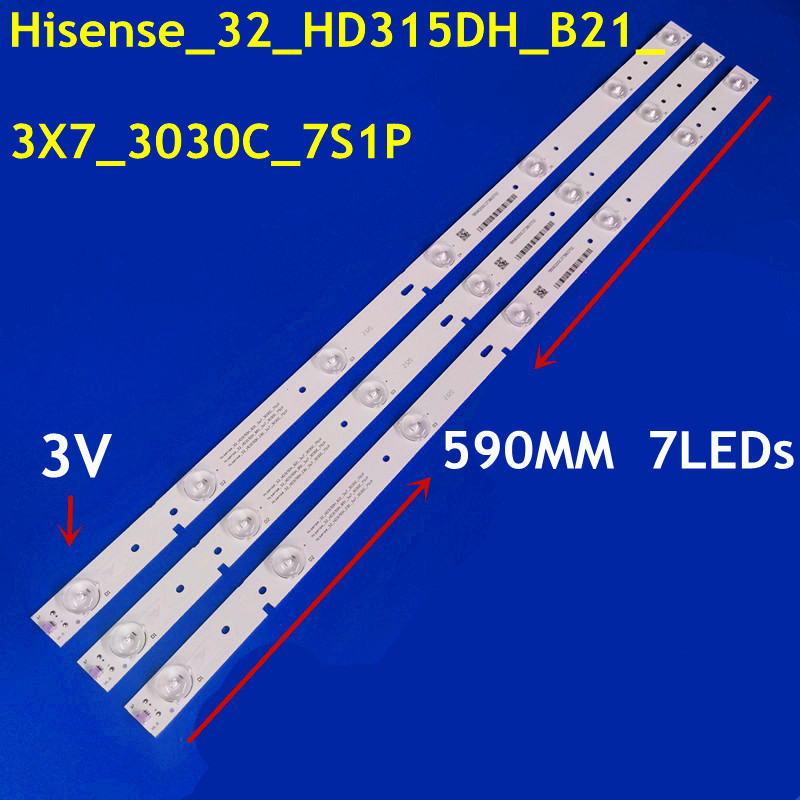15 Stuks Led Strip 7Lamp Hisense_32_HD315DH-E81_010_3x7_3030c_7S1P Voor Led32k188 Led32k20jd Led32ec260jd Led32k198 Led32ec290n