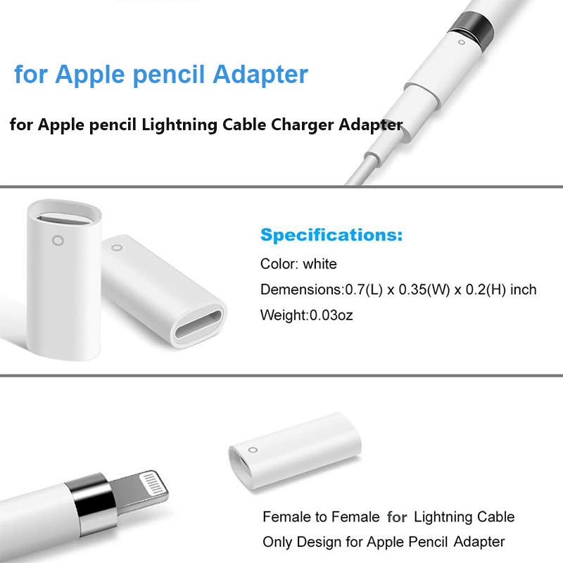 for Apple Pencil for Lighting Converter Cable Charging Female To Female Adapter Suntaiho For Apple Pencil Adapter for iPad Pro