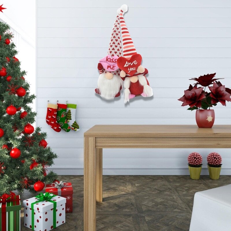 Valentine's Day Glowing Doll Love Heart/Love Heart Plush Toy Rudolph Goblin Home Decors Year Birthday for Lover