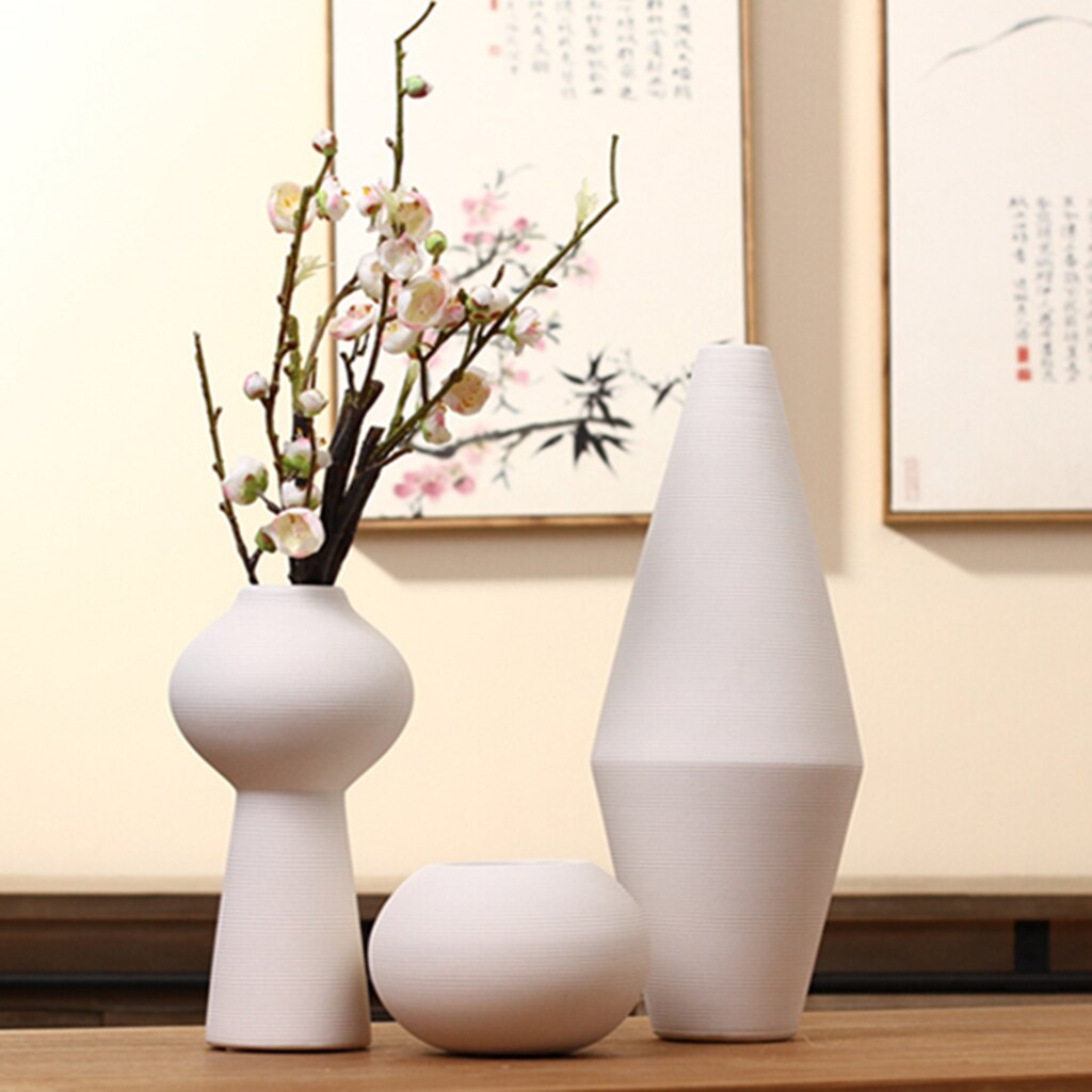 Nordic White Tabletop Vases Ceramic Flower Vase Living main image 1