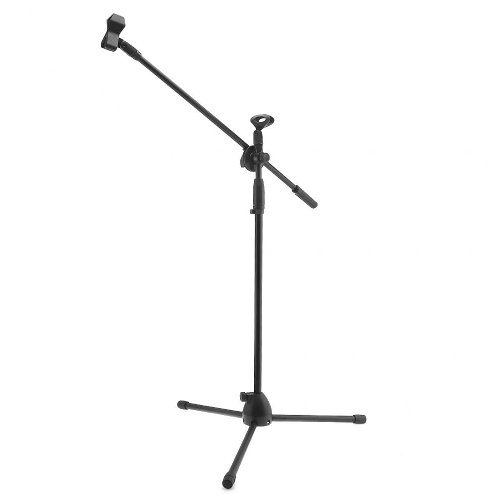 Soporte de Metal para micrófono, trípode de escenario ajustable, con filtro Pop opcional