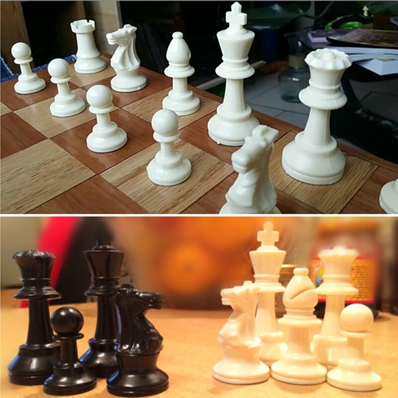 32 Classical Chess Pieces/Plastic Complete Chessmen International Word Chess Game Entertainment Early Educational Tool J11