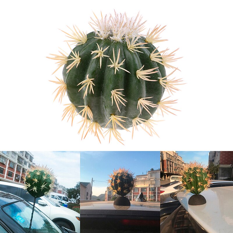 1PC Funny Cactus Car Antenna Pen Topper Aerial Ball Decor Toy Finding Car