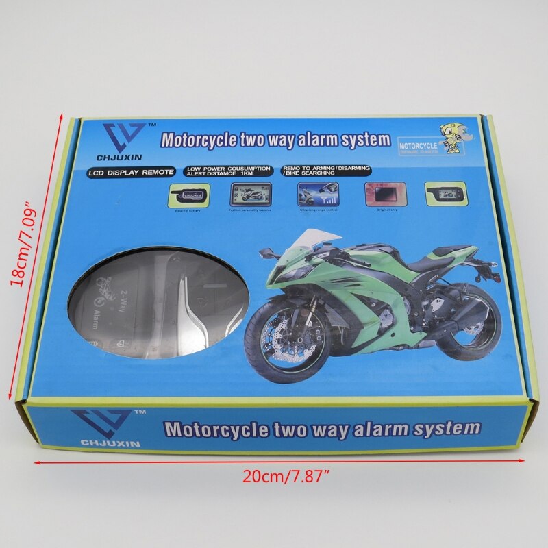 2 Way Anti-theft Alarm Systems Warning Alarm with Remote Control for Motorcycle Theft Protection