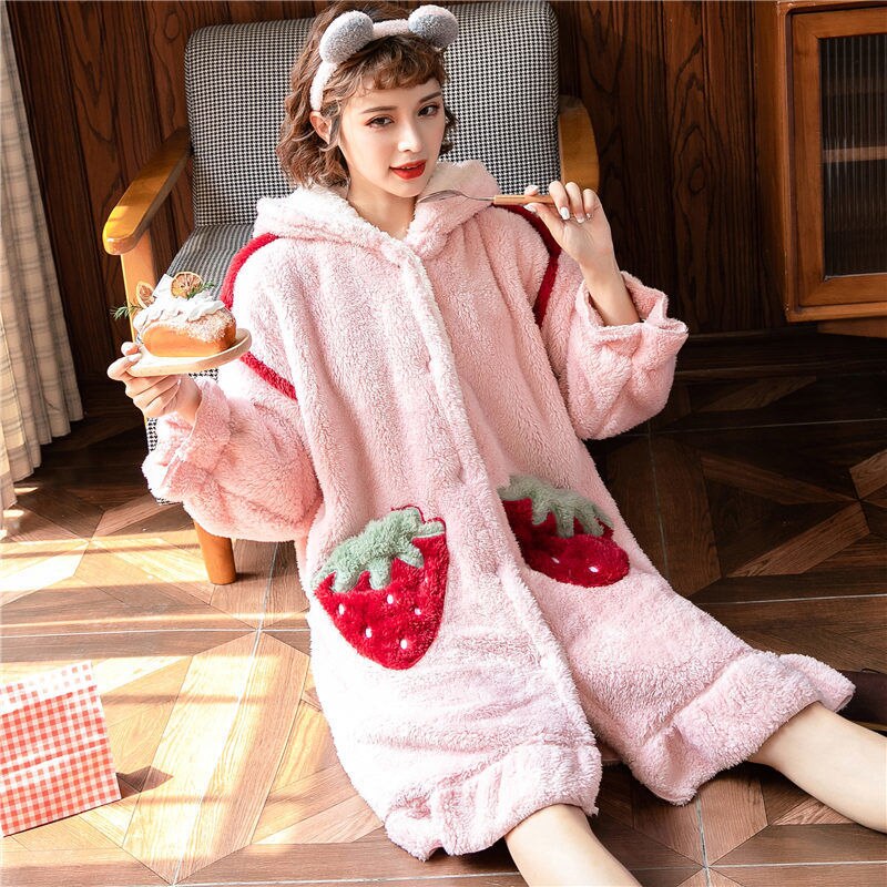 Robe en flanelle à manches longues pour femme, vêtement d'hiver , ample, imprimé, Simple, , confortable, tendance