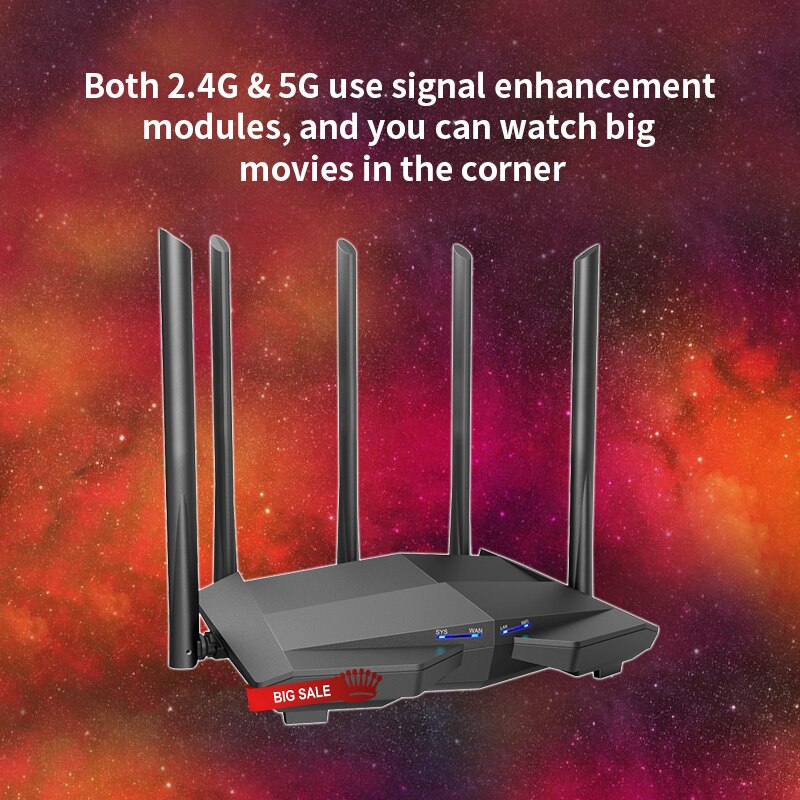 GLC11 AC1200M kabellos Gigabit Router mit 2,4G/5,8G hoch gewinnen Antenne Hause Abdeckung Dual Band kabellos Router, app Kontrolle